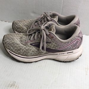 Brooks Sneakers Womens Size 7.5 Running Shoes Ghost 14 Lavender Ombre Metallic